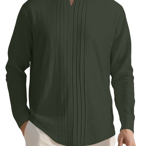 Round neck long sleeved men's top