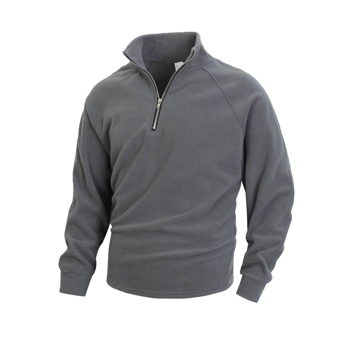 Stand up collar half zipper long sleeved pullover men's top