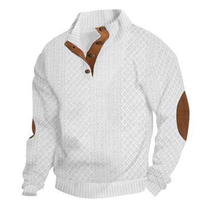 Men's standing collar long sleeved sweatshirt
