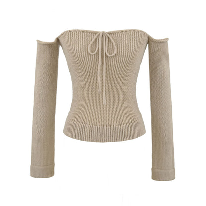 Hanging neck off shoulder top for spicy girls, one shoulder lace up top