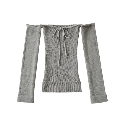 Hanging neck off shoulder top for spicy girls, one shoulder lace up top