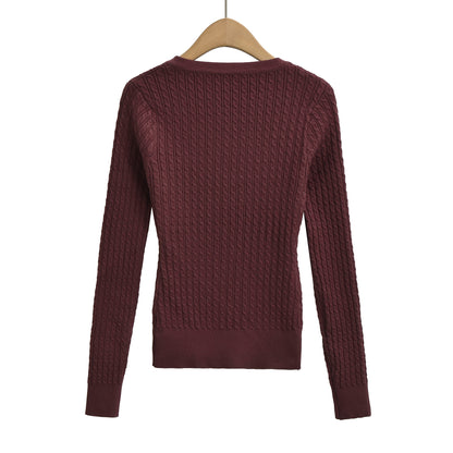 Round neck slim fit and slimming lace patchwork long sleeved top