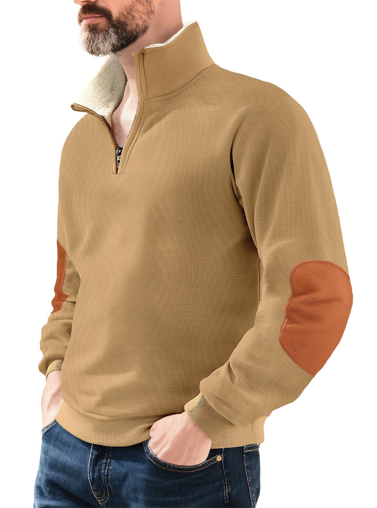 Half zip hoodie for men