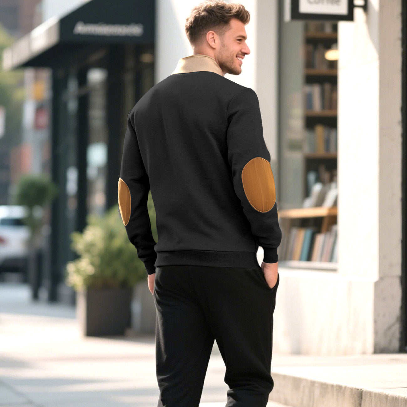 Half zip hoodie for men